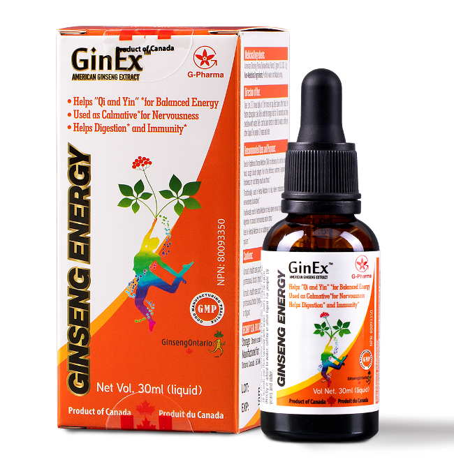 Red Ginseng Extract, GinEx Nature (30ml, dropper), American Ginseng